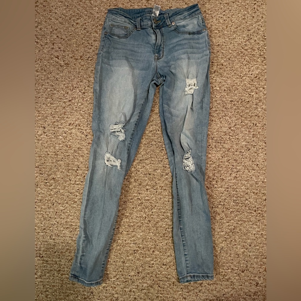 Distressed jeans
